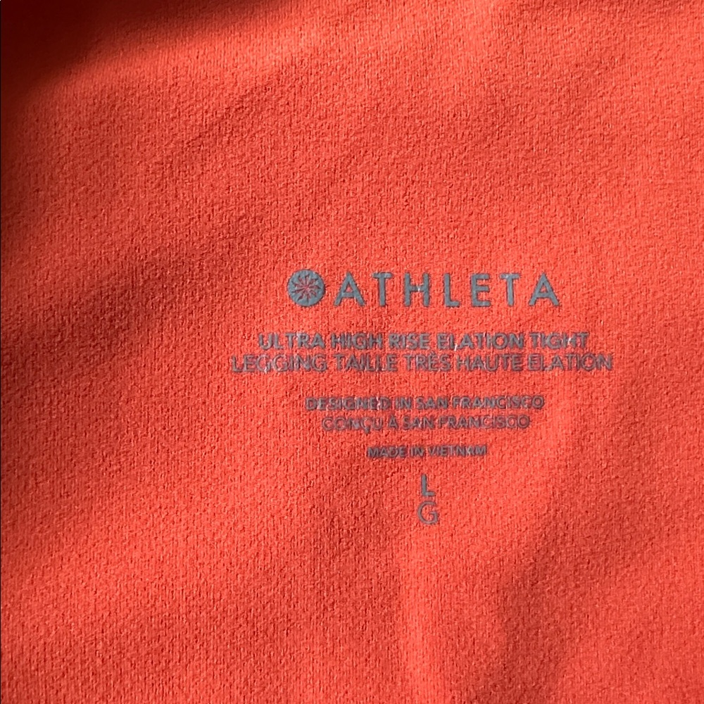 Athleta Bright Orange Leggings - Picture 7 of 8
